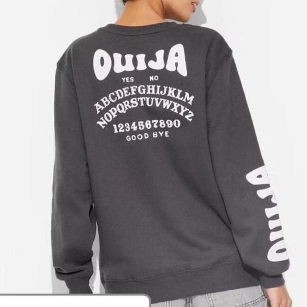 Ouija Graphic Crewneck Sweatshirt Ouija Board Crewneck with Sleeve Ouija Graphic